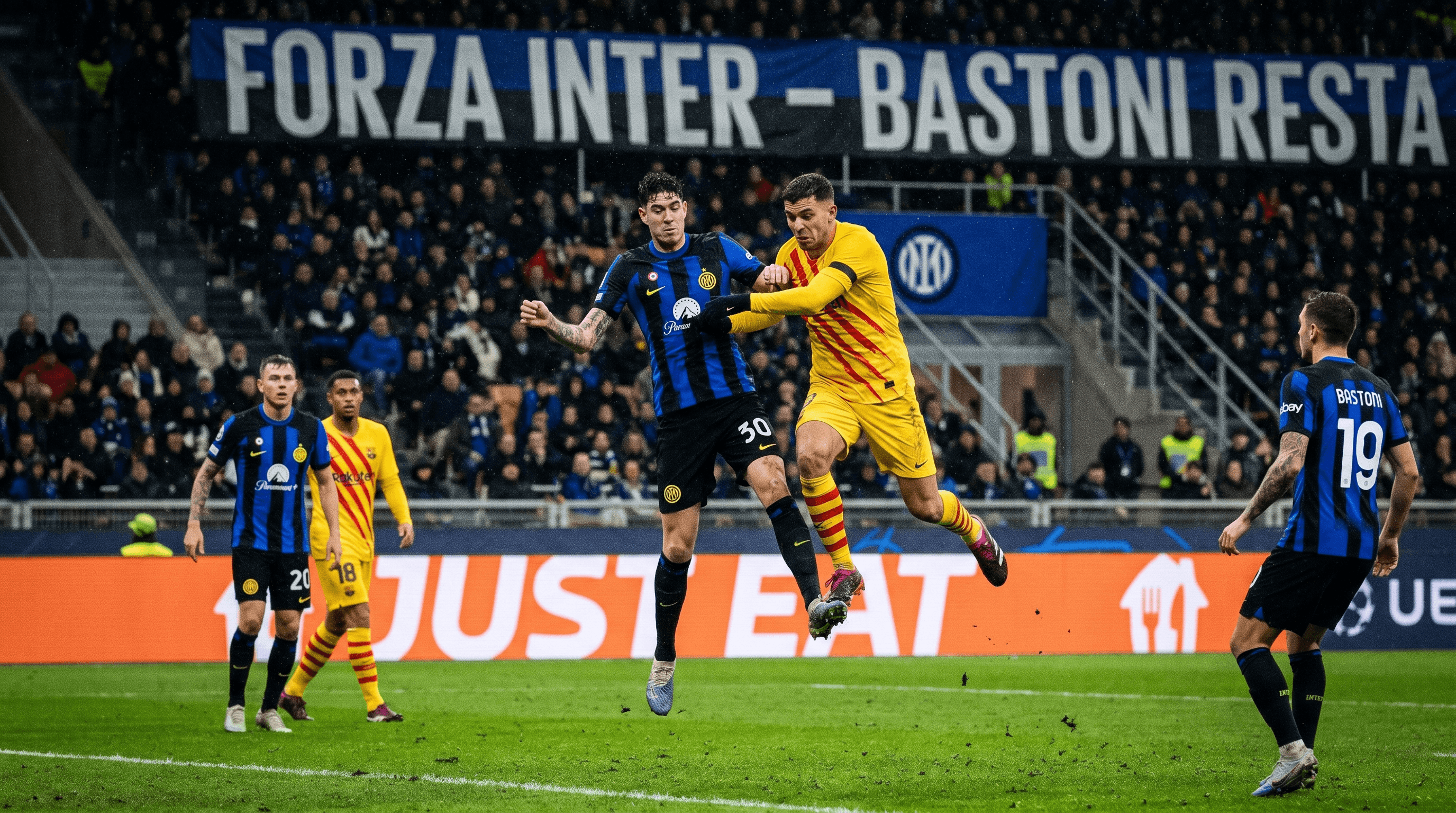 Alessandro Bastoni en acción durante un partido del Inter de Milán.