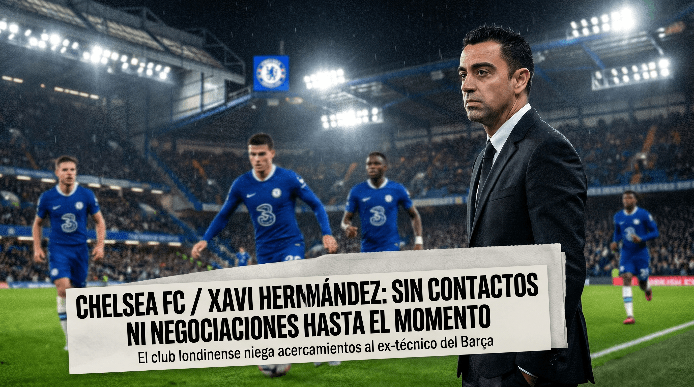 Xavi Hernández durante un partido con el FC Barcelona