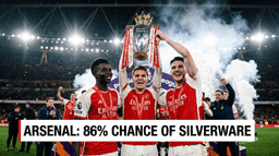 Arsenal tiene un 86% de probabilidades de ganar un trofeo esta temporada